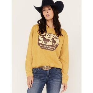 Yellowstone Dutton Ranch sweatshirt in mustard yellow women’s XL